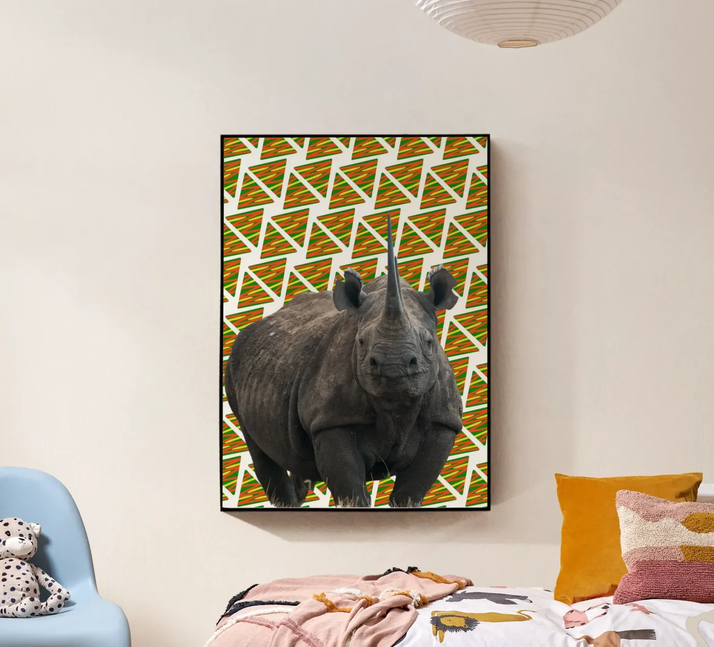 Nashorn acryl van Mounias Design