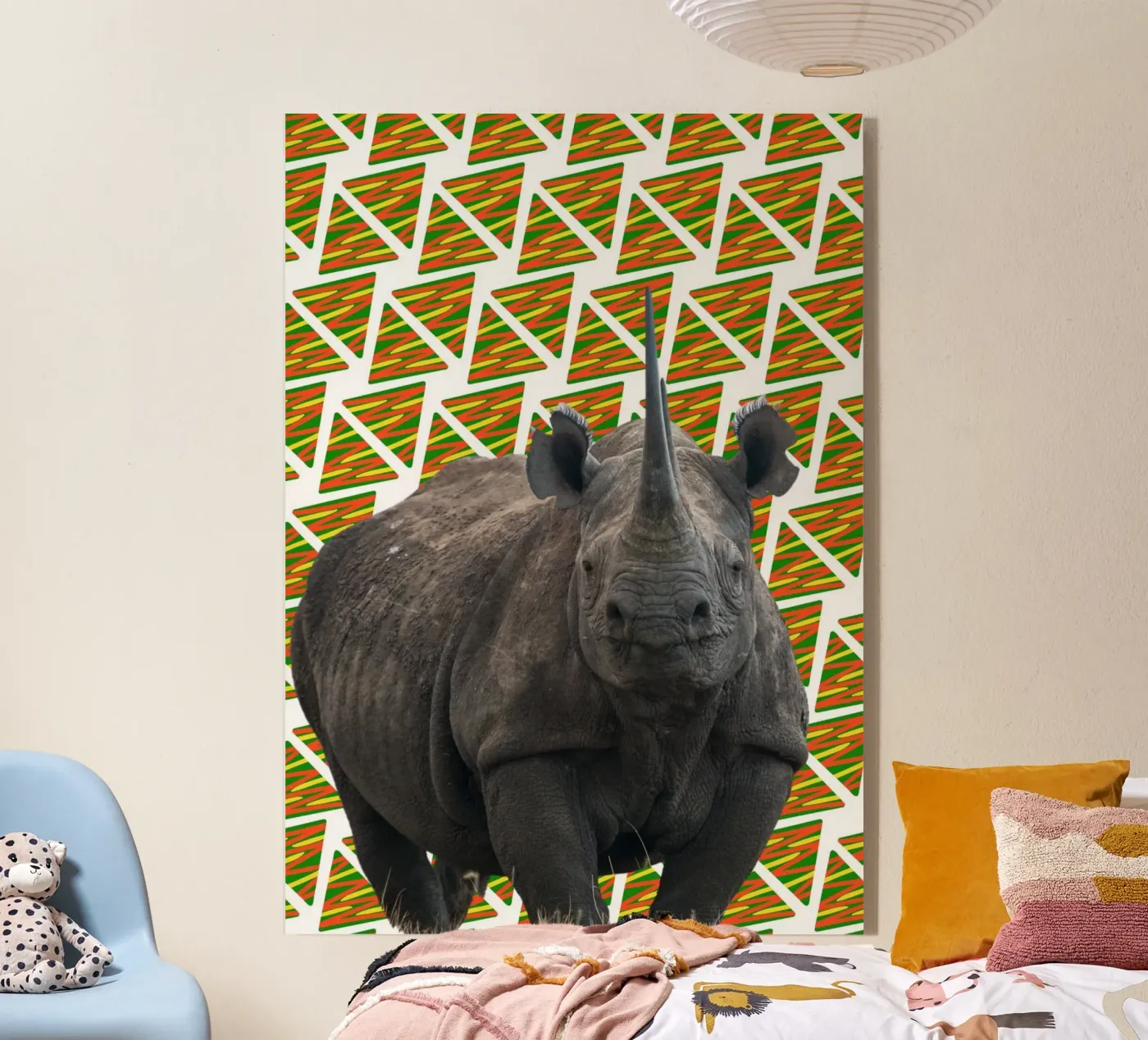 Nashorn acryl van Mounias Design