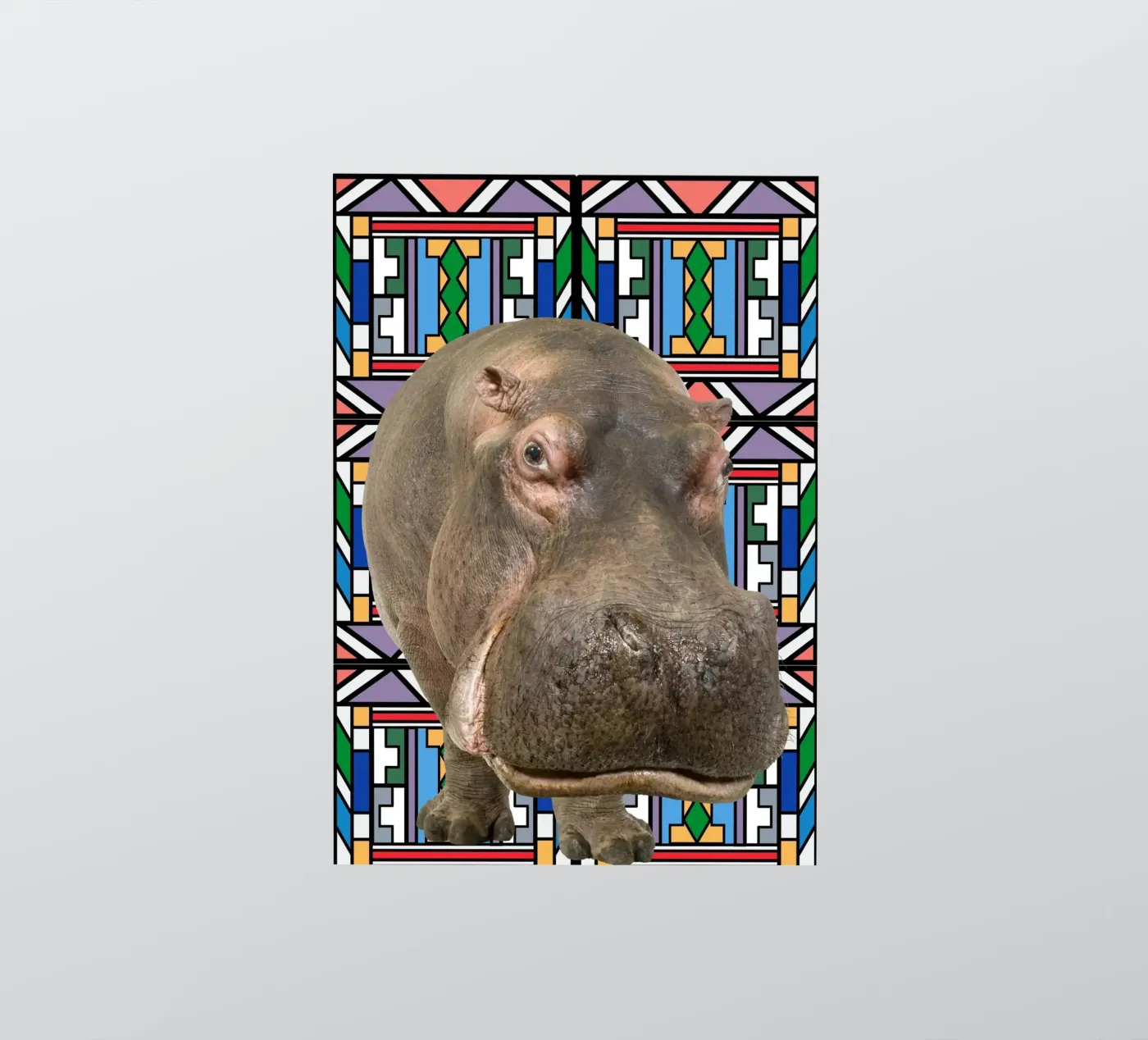Nilpferd sticker by Mounias Design