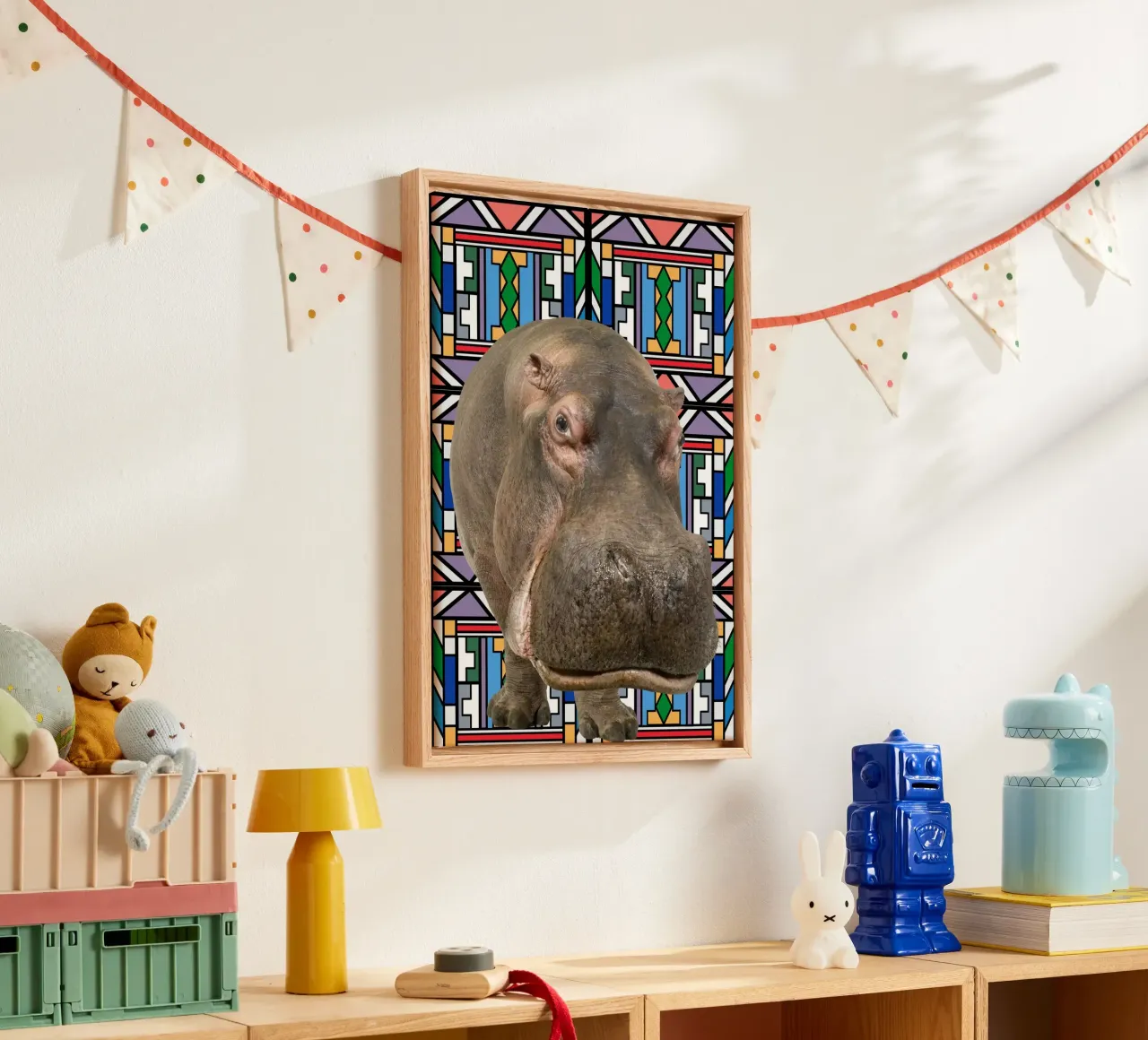Nilpferd canvas by Mounias Design