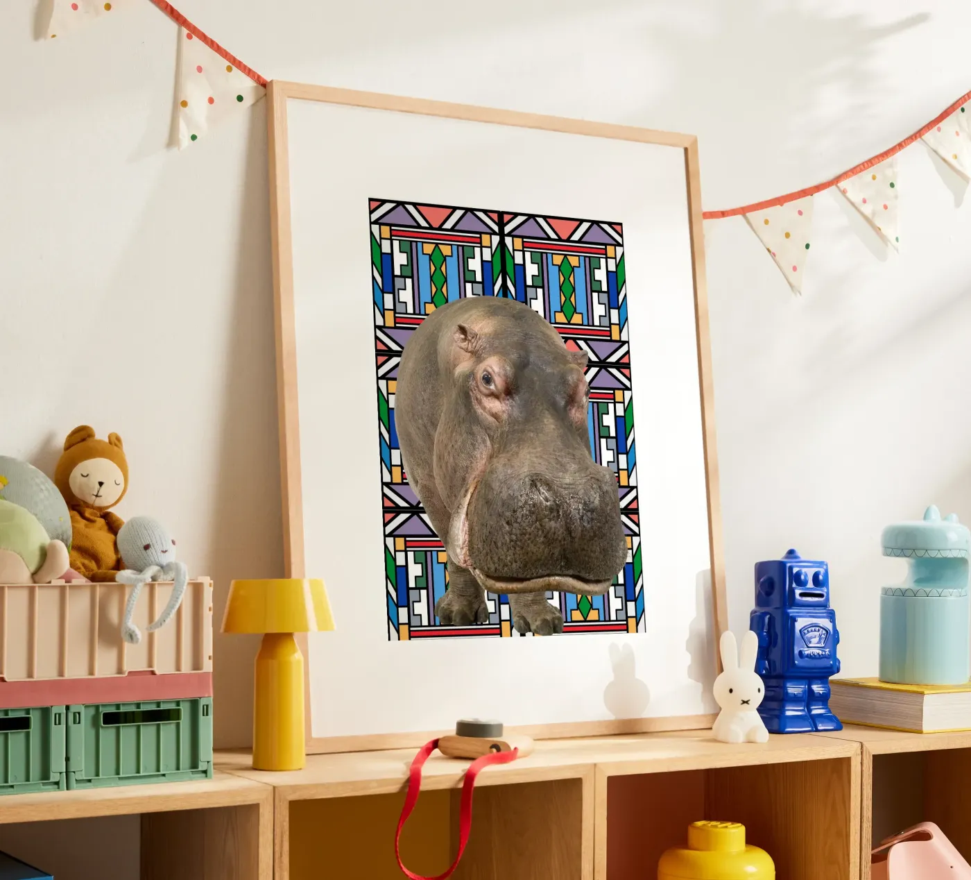 Nilpferd poster van Mounias Design