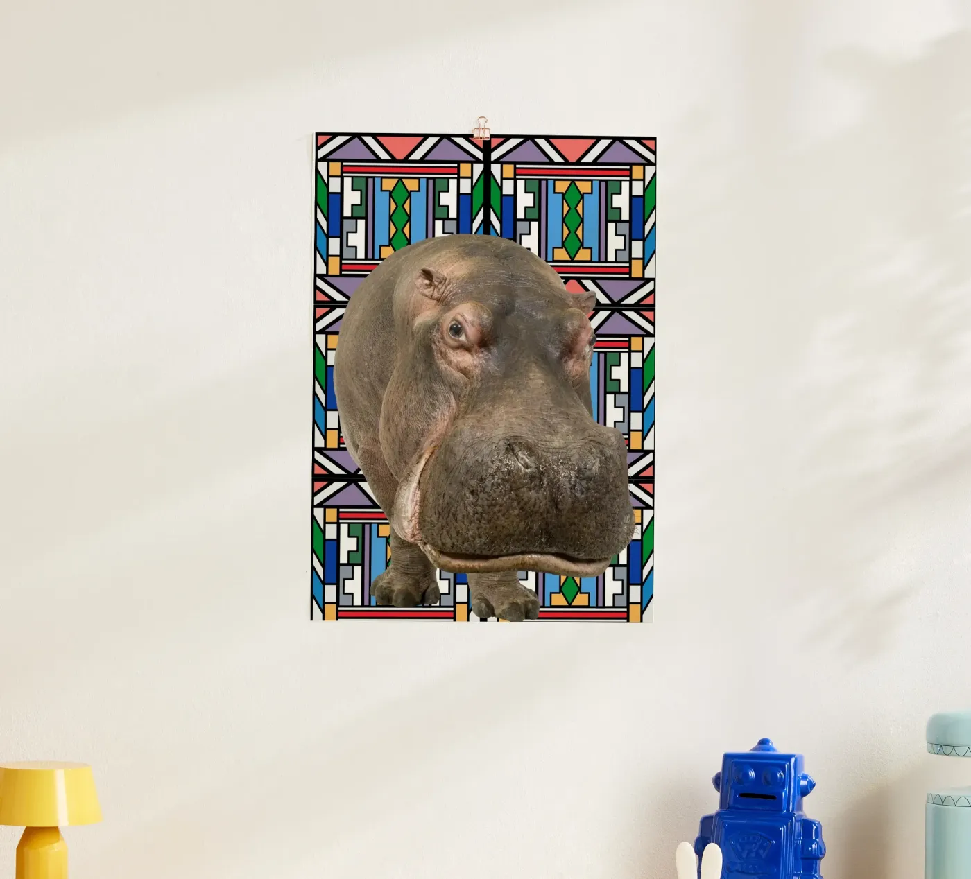 Nilpferd poster van Mounias Design