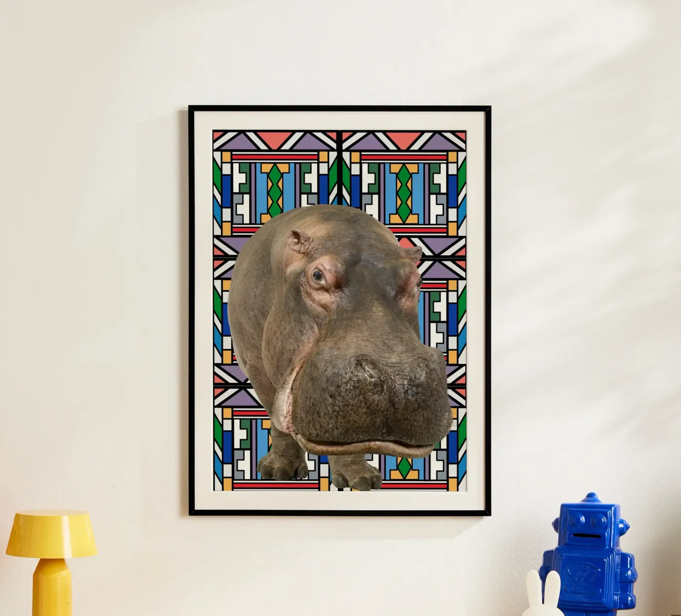 Nilpferd poster van Mounias Design