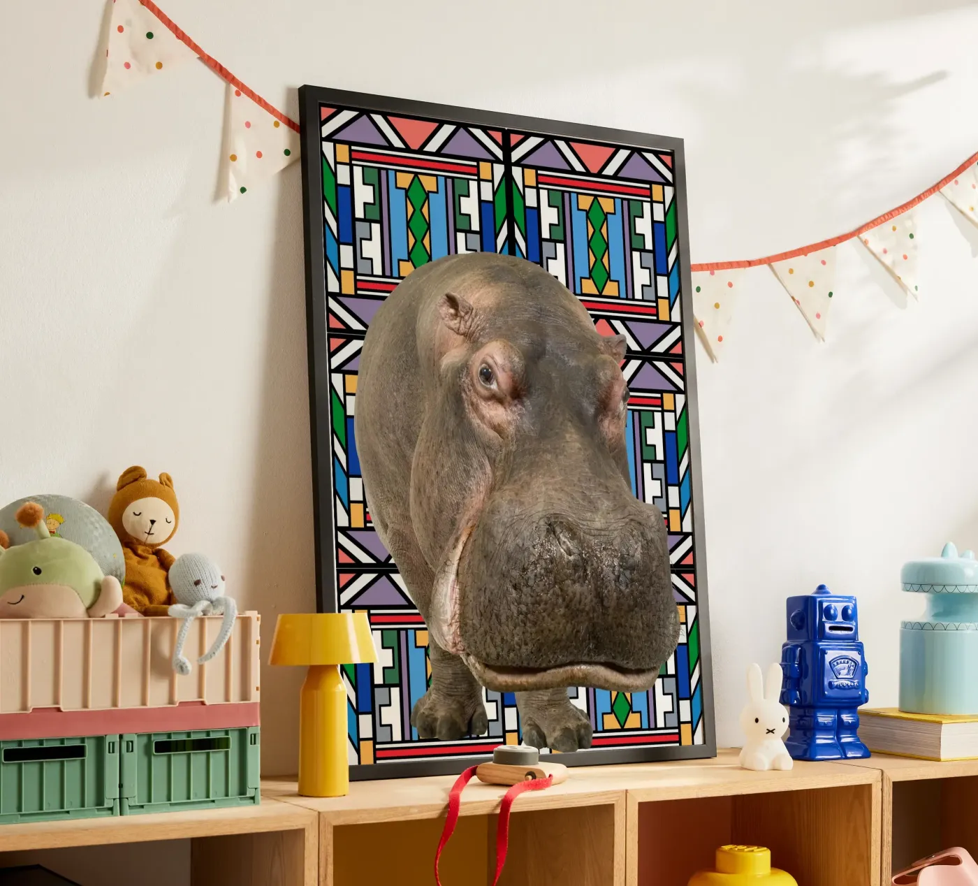 Nilpferd poster van Mounias Design