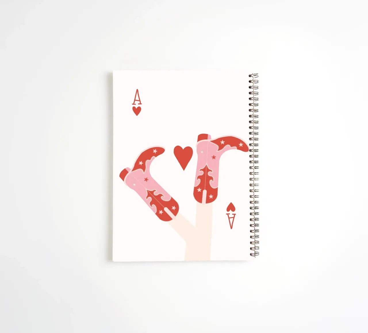 Playing Card Wall art, Ace of Spades Print, Trendy Retro spiral notebook by pdigitalprints