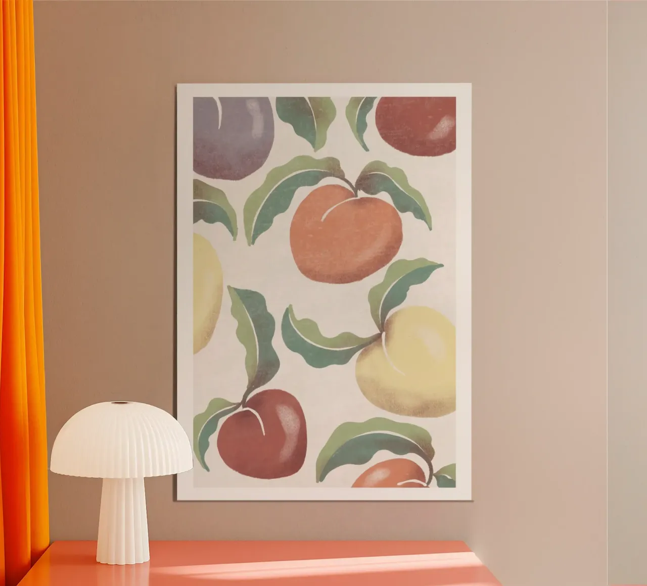 Fruchtige Dolce Vita poster con telaio in legno da AtelierTamtam
