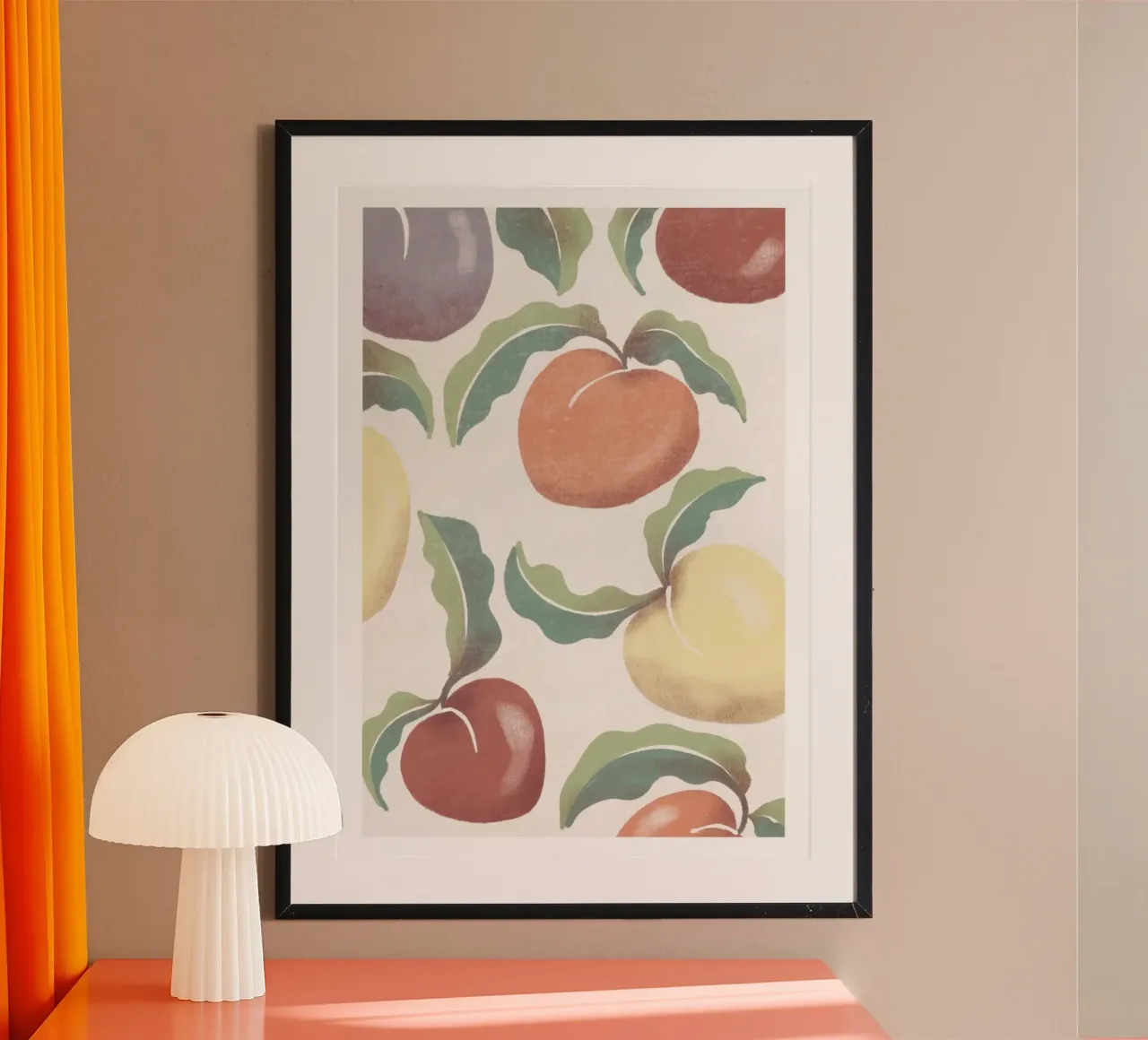 Fruchtige Dolce Vita poster con telaio in legno da AtelierTamtam