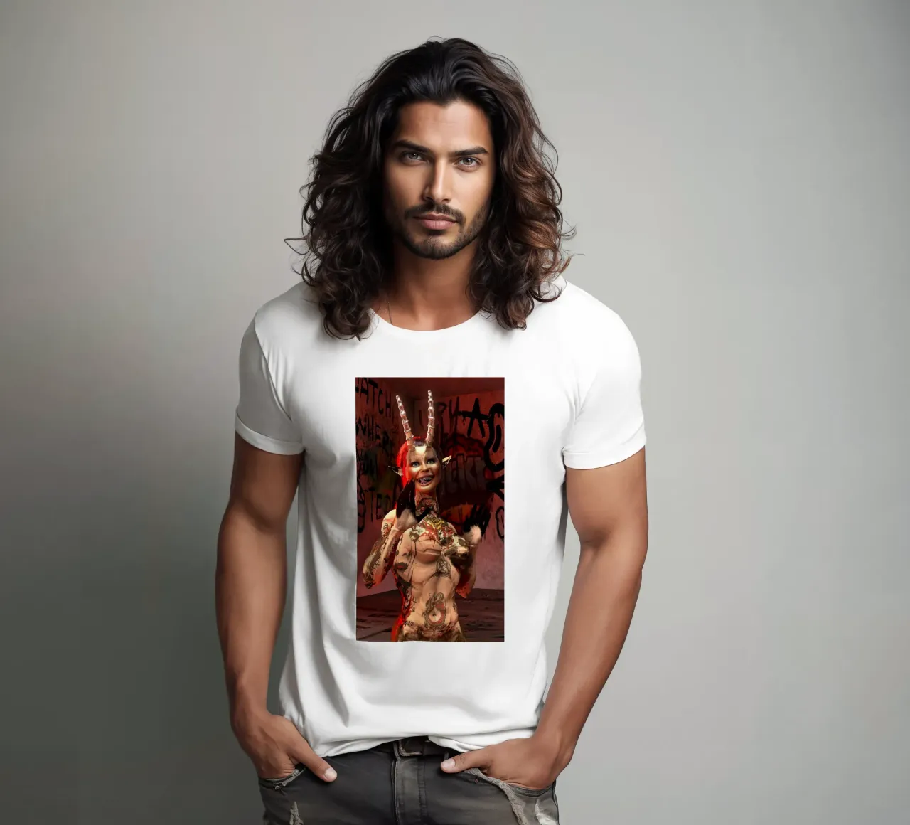 Halloween Playmate - ThyHadès - the Cyber Satyr t-shirt by the-witcher