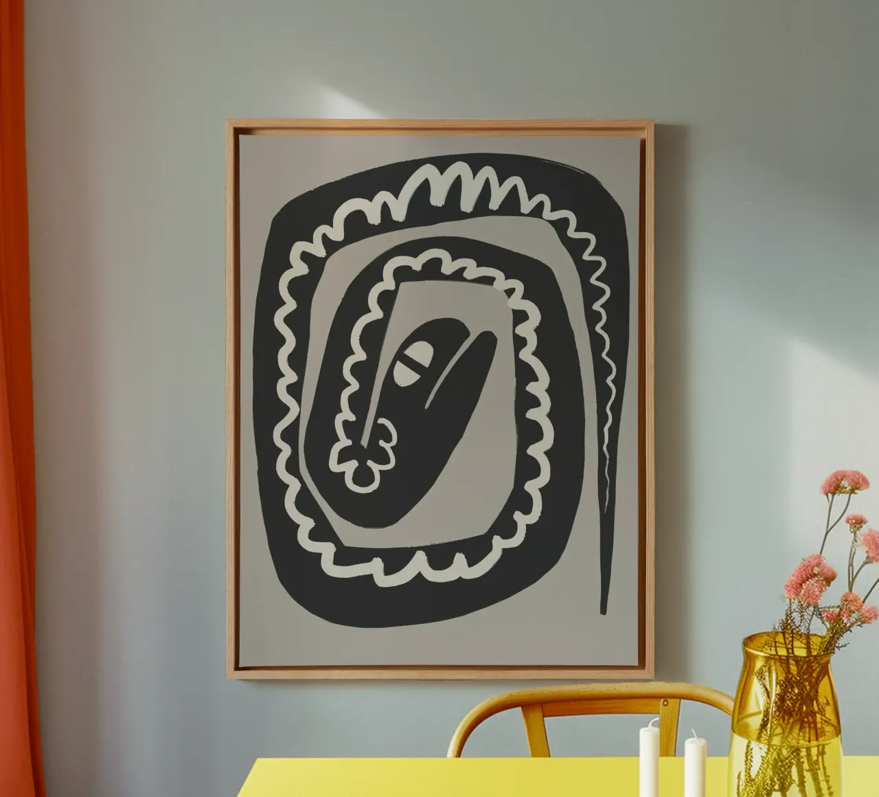 Desert Snake tela con Cornice a cassetta da Artsy Bessy