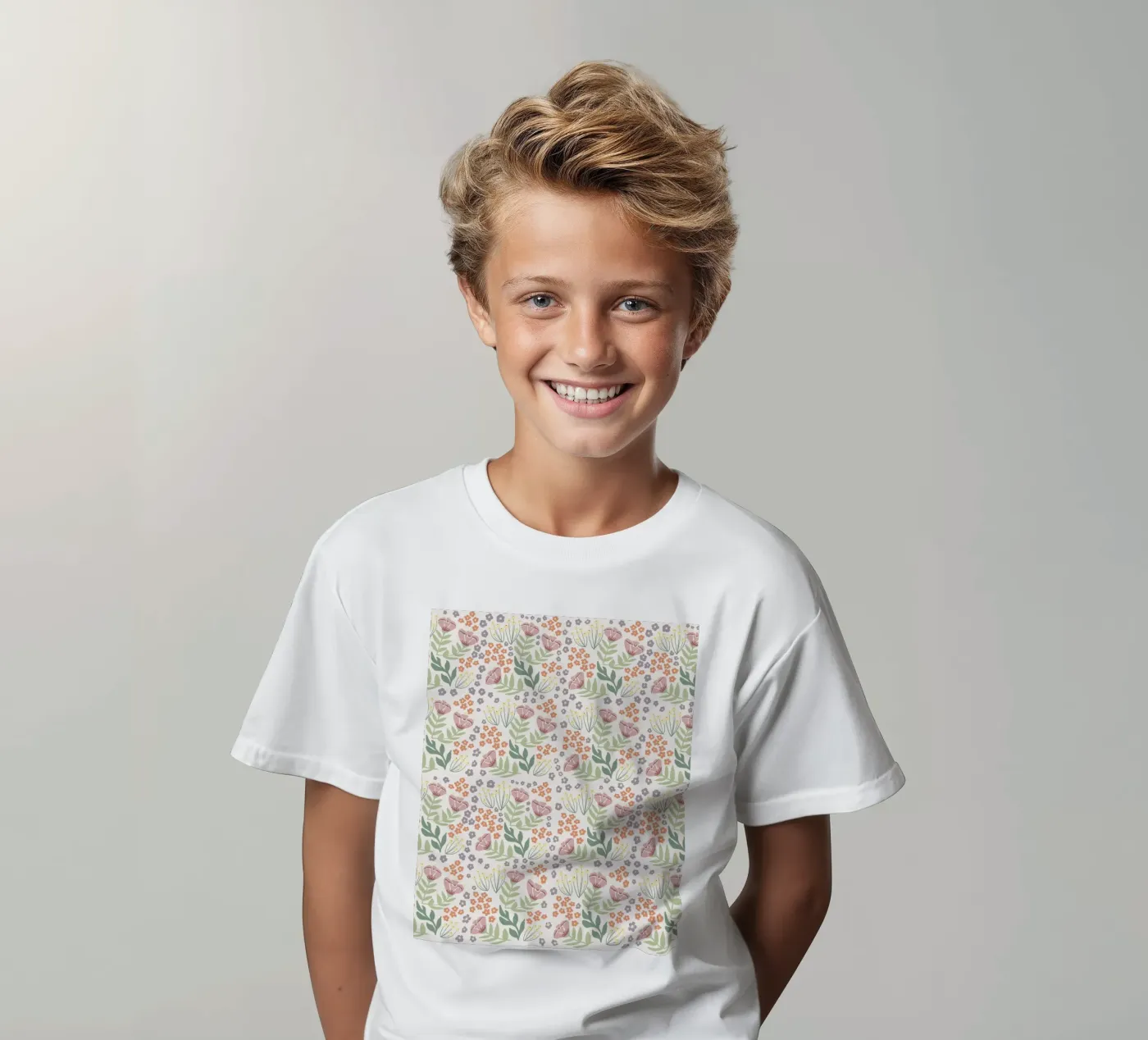 Blumenmuster t-shirt bambini da AtelierTamtam