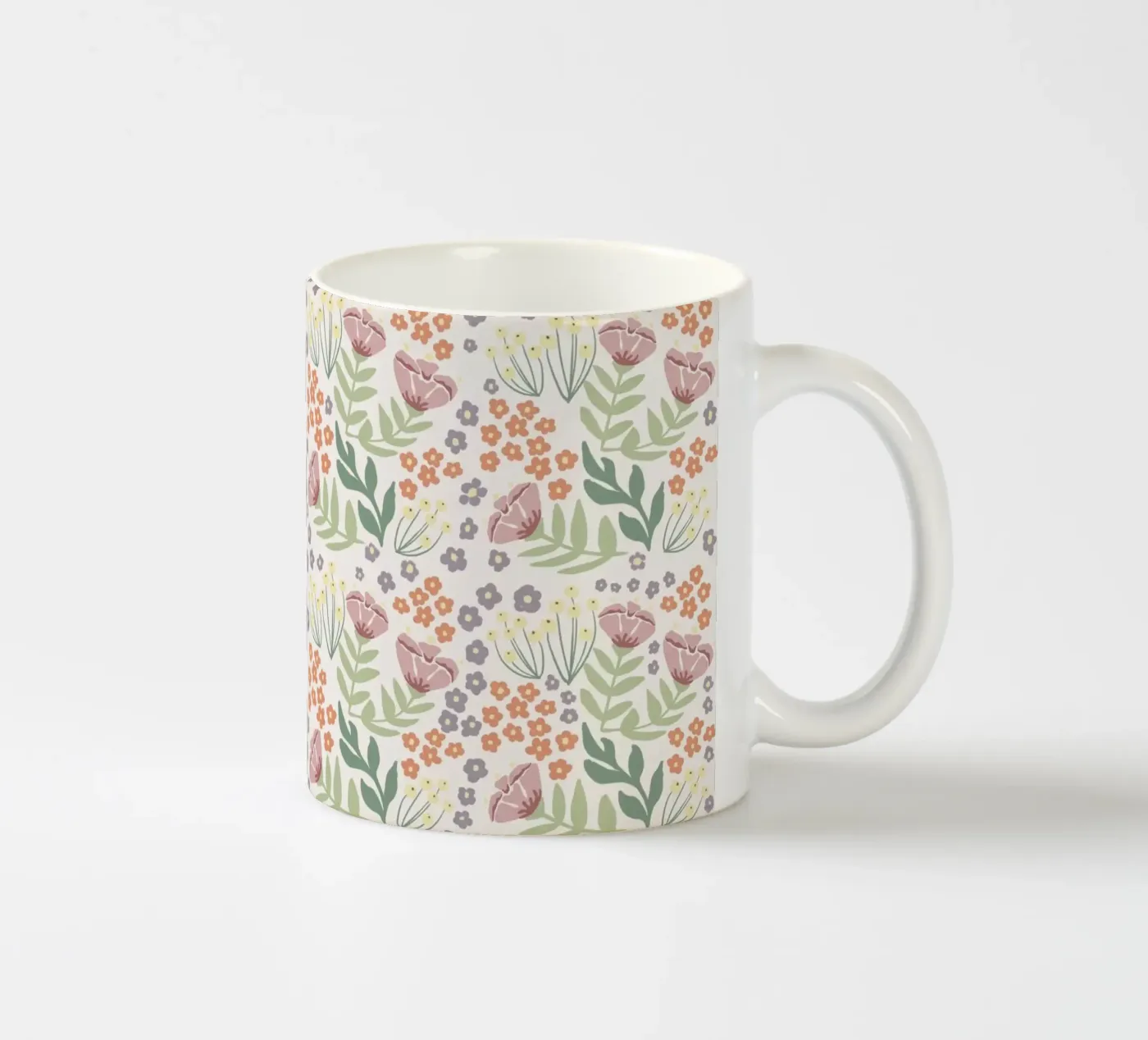 Blumenmuster ceramic mug by AtelierTamtam