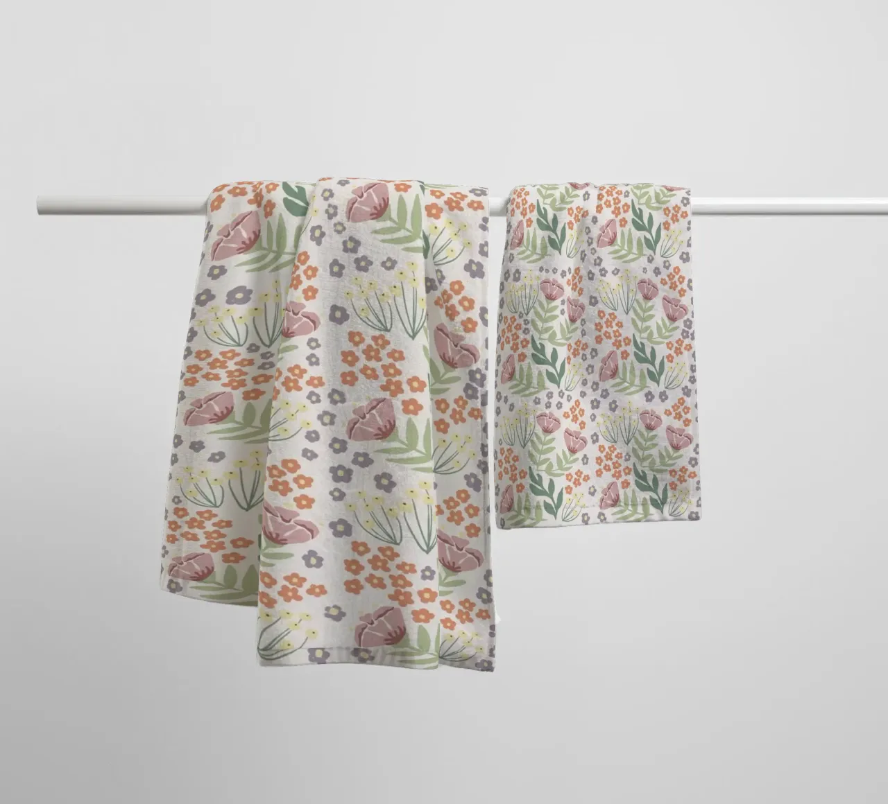 Blumenmuster asciugamano da bagno da AtelierTamtam