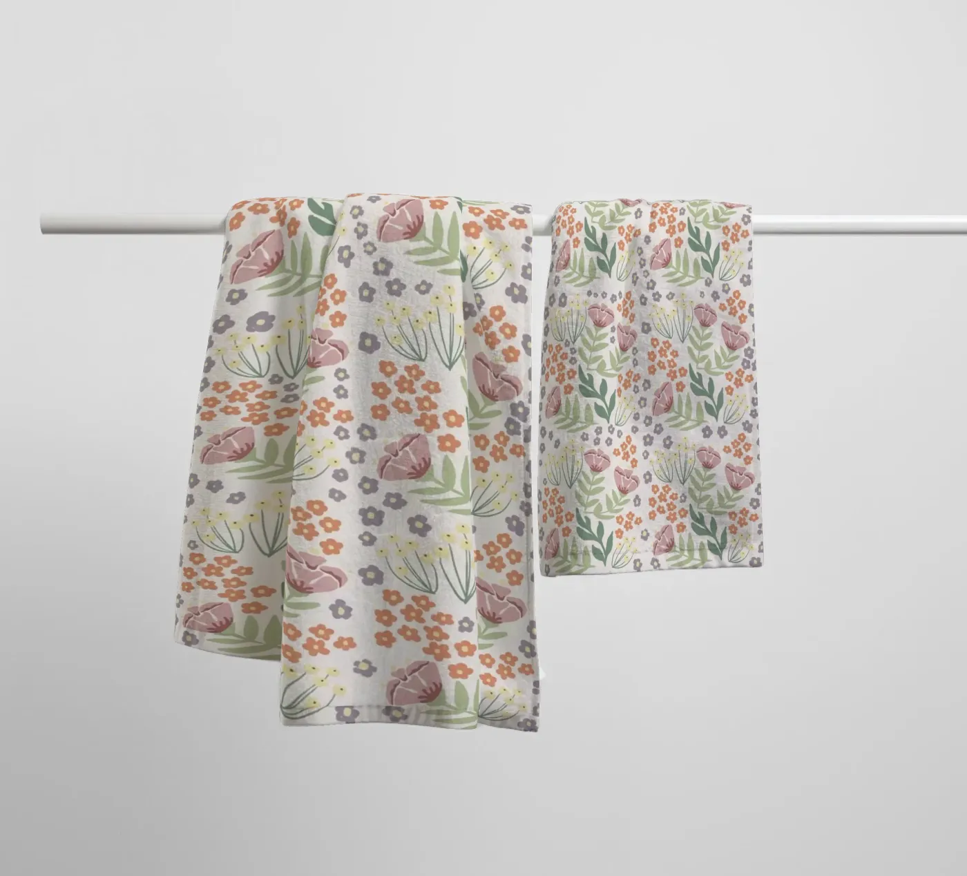 Blumenmuster badhanddoek van AtelierTamtam