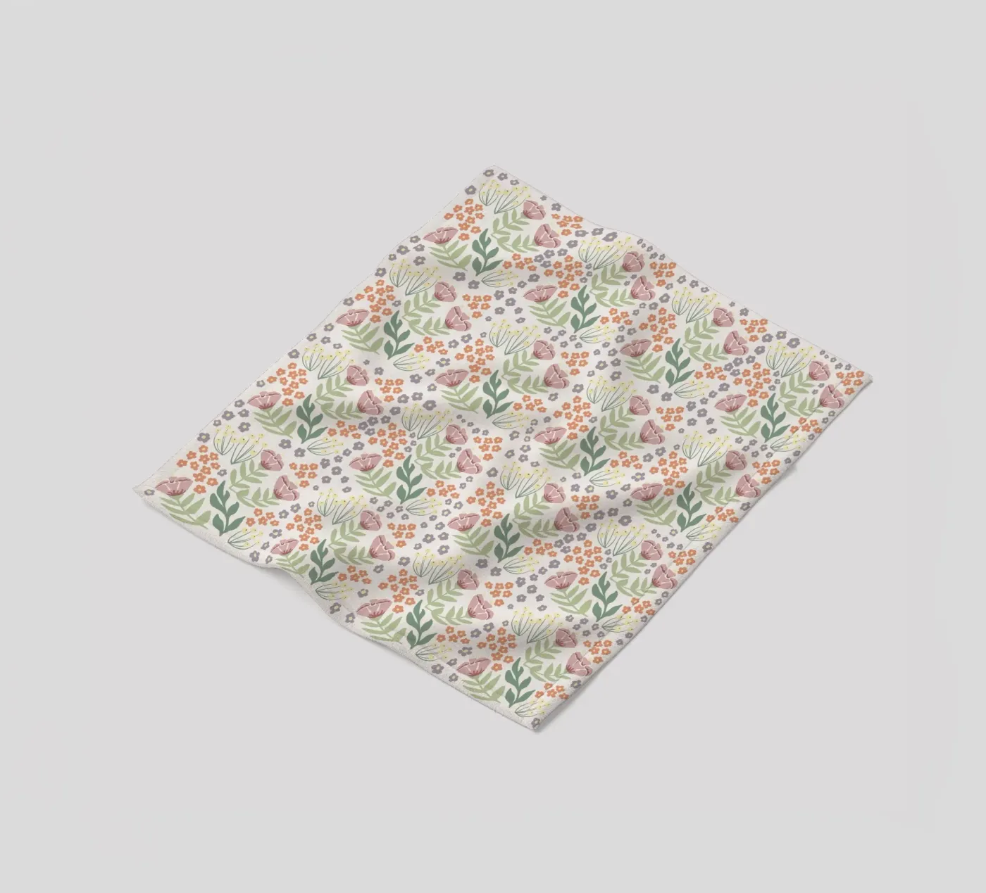 Blumenmuster Fleecedecke von AtelierTamtam