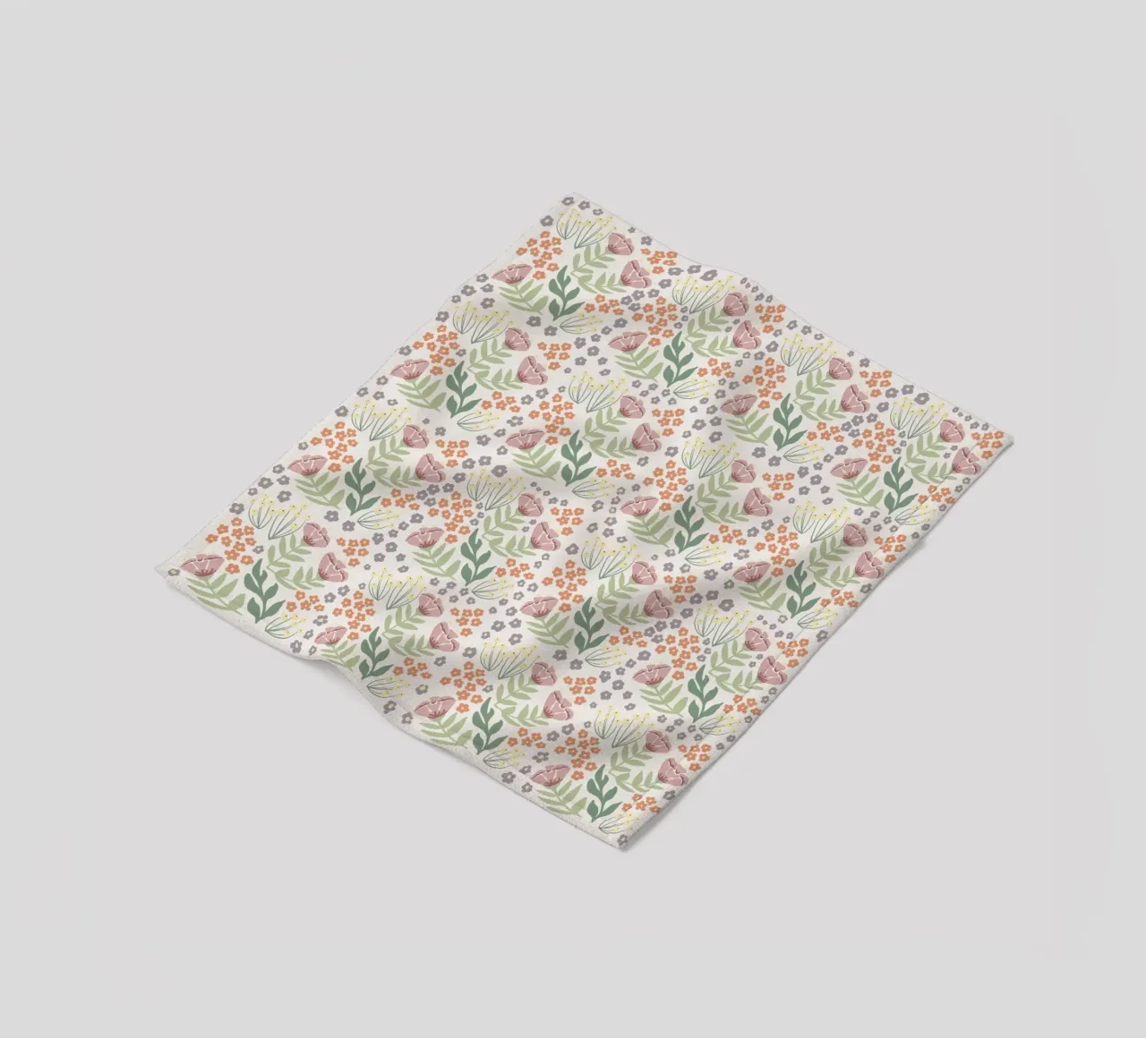 Blumenmuster Fleecedecke von AtelierTamtam