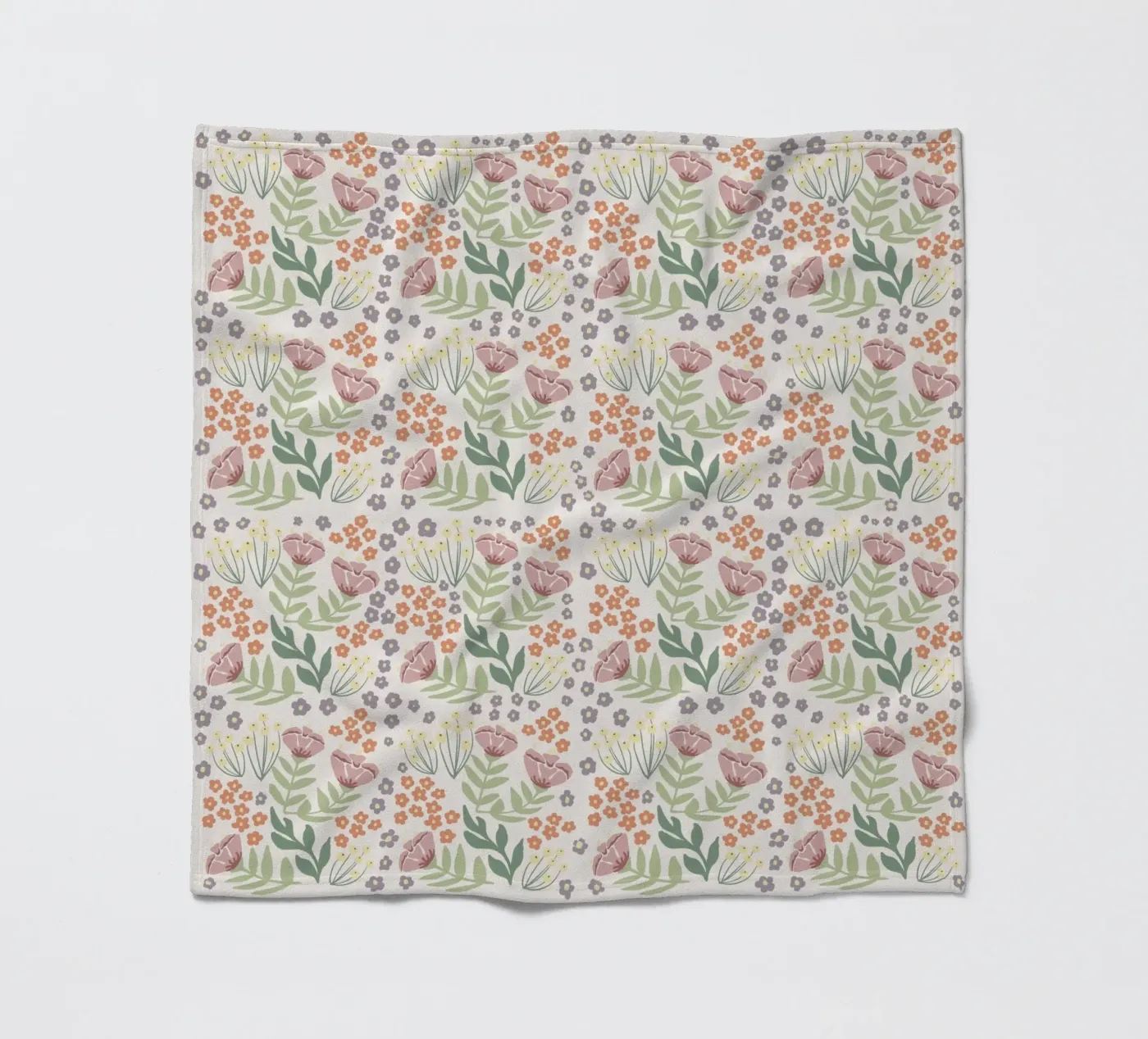 Blumenmuster Fleecedecke von AtelierTamtam