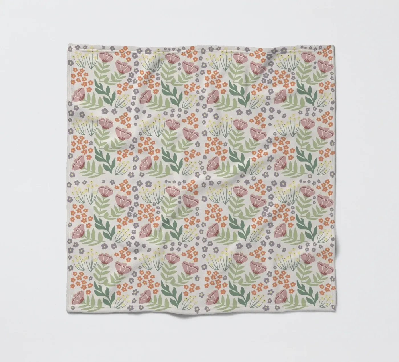 Blumenmuster Fleecedecke von AtelierTamtam