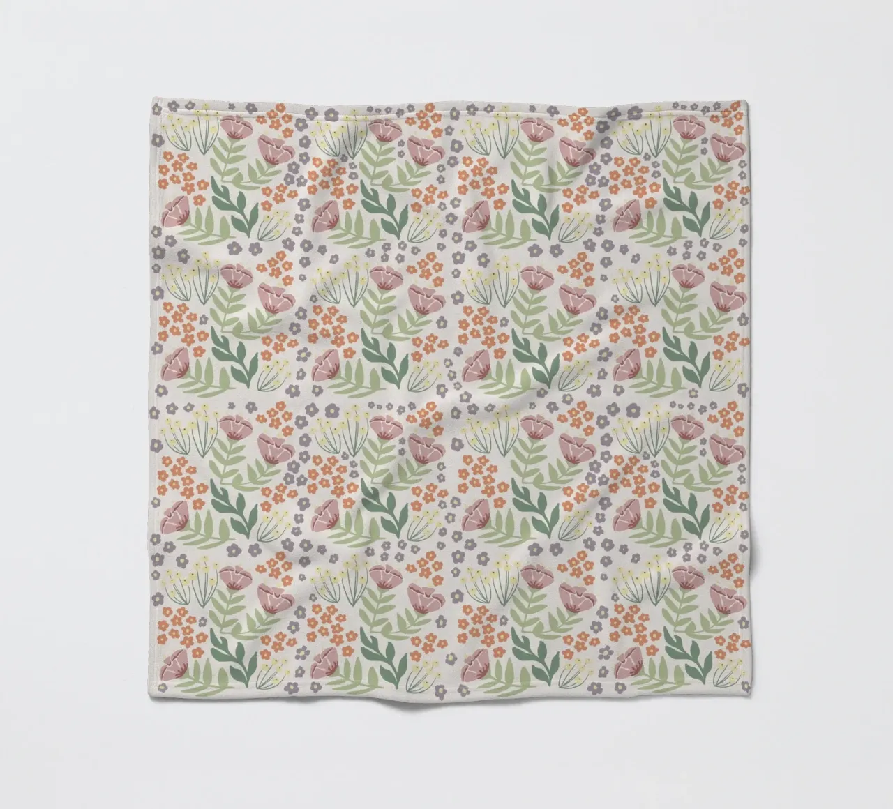 Blumenmuster Fleecedecke von AtelierTamtam