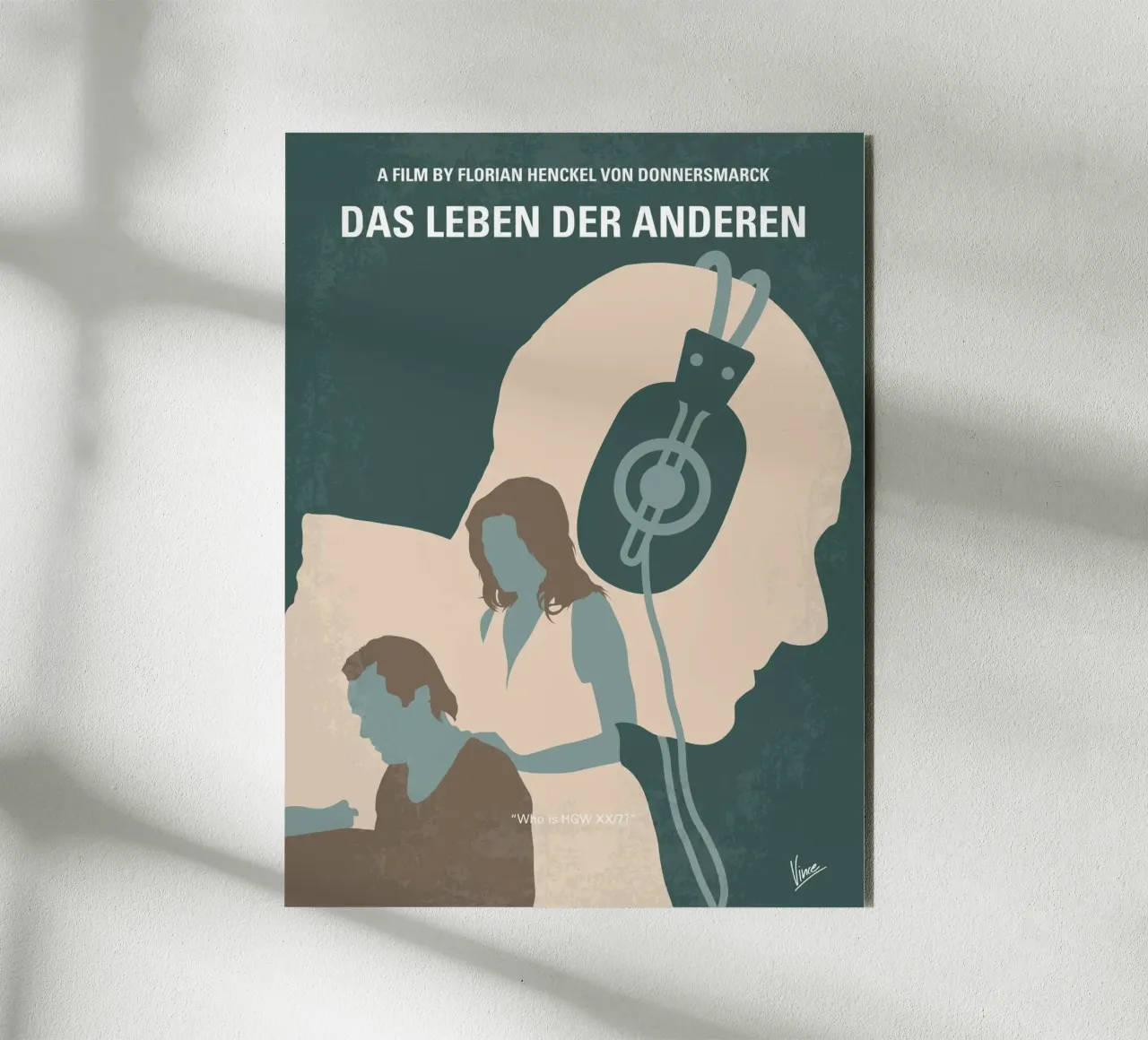 No918 My Das Leben der Anderen minimal movie poster alluminio dibond da Chungkong