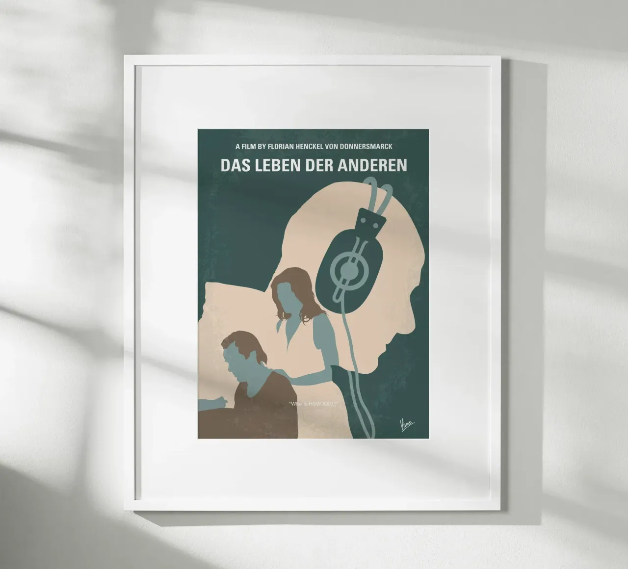 No918 My Das Leben der Anderen minimal movie poster carta hahnemühle da Chungkong