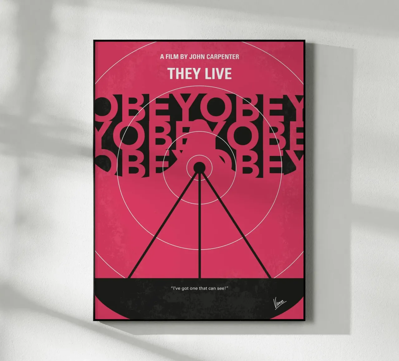 No919 My They Live minimal movie poster plexiglass da Chungkong