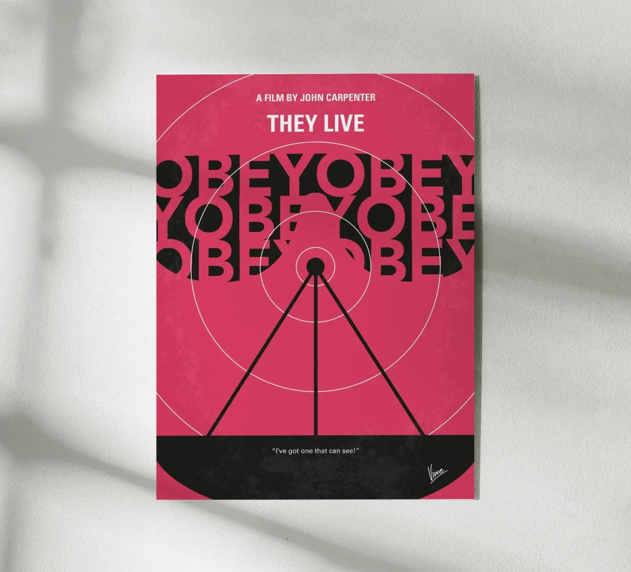 No919 My They Live minimal movie poster plexiglass da Chungkong