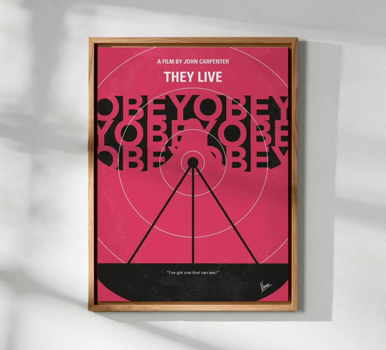 No919 My They Live minimal movie poster alluminio dibond da Chungkong