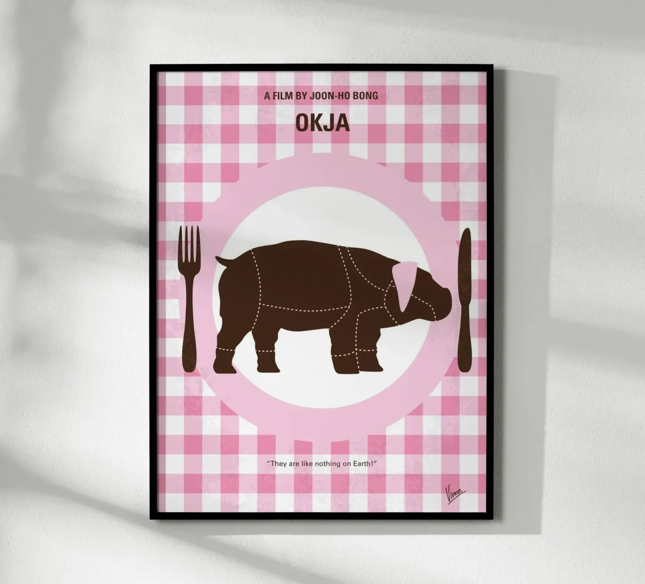 No921 My Okja minimal movie poster poster con telaio in legno da Chungkong
