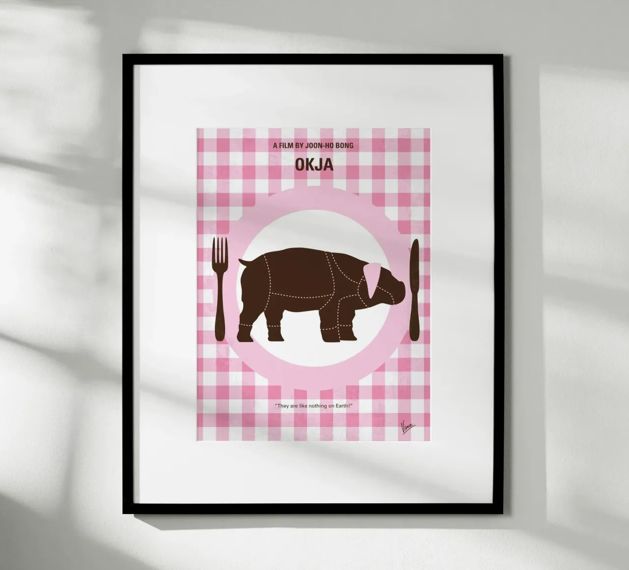 No921 My Okja minimal movie poster poster con telaio in legno da Chungkong