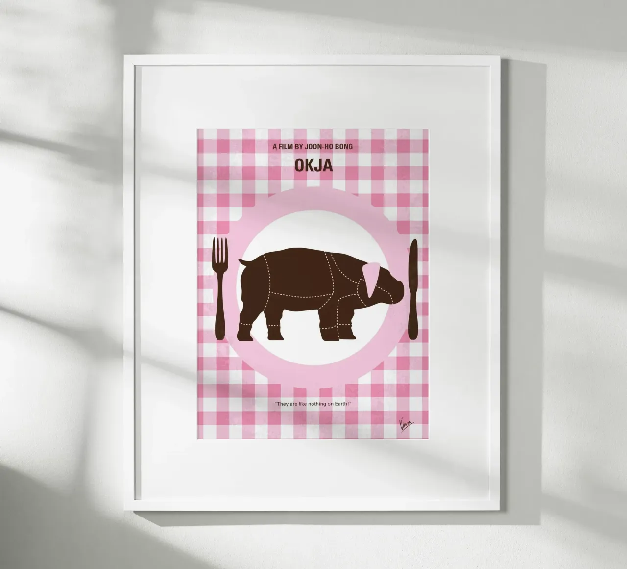 No921 My Okja minimal movie poster poster con telaio in legno da Chungkong