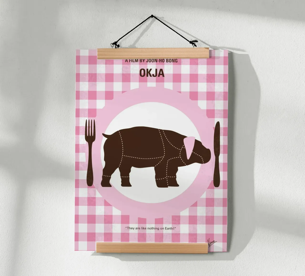 No921 My Okja minimal movie poster poster con telaio in legno da Chungkong