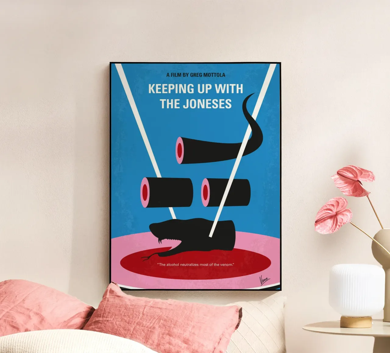 No922 My Keeping Up with the Joneses minimal movie poster plexiglass da Chungkong