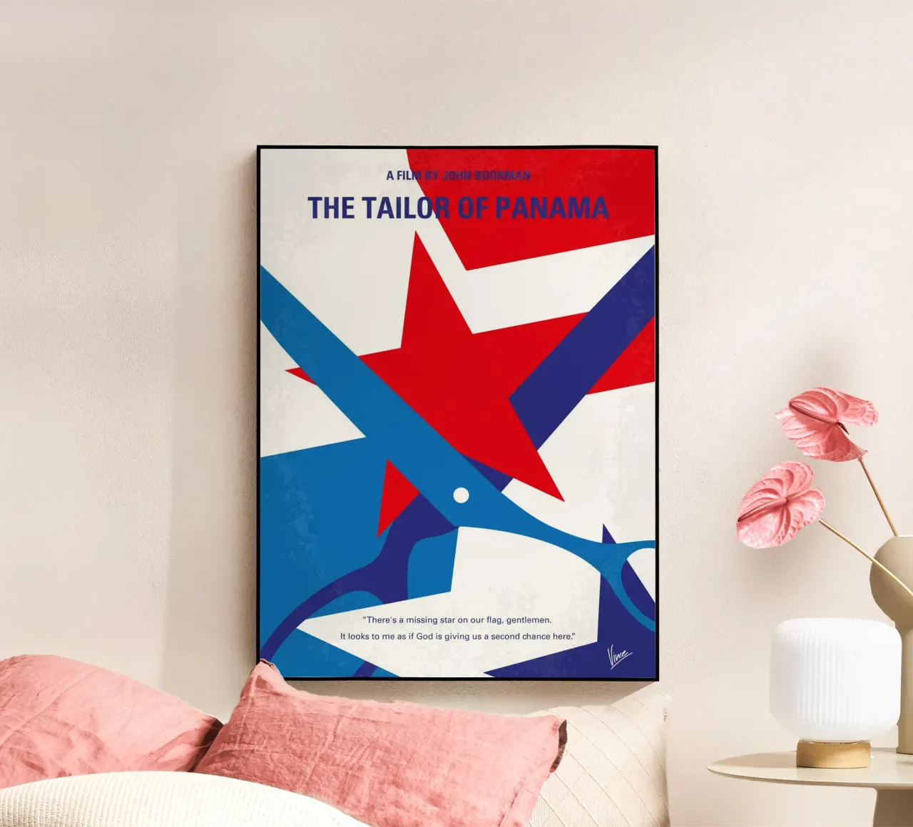 No923 My The Tailor of Panama minimal movie poster plexiglass da Chungkong