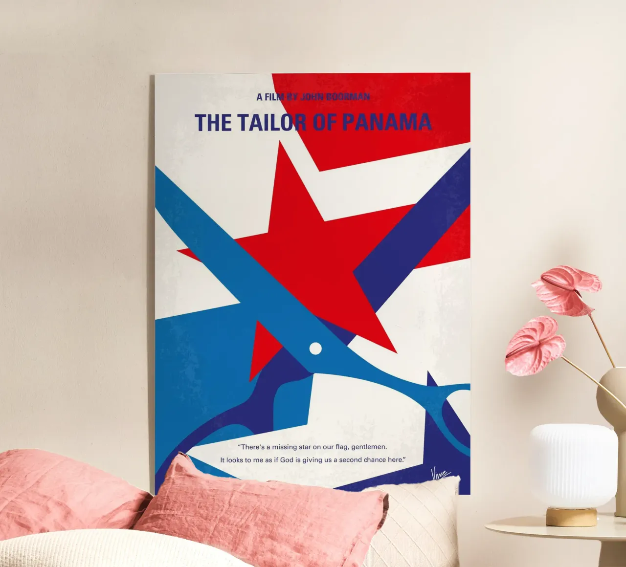 No923 My The Tailor of Panama minimal movie poster plexiglass da Chungkong
