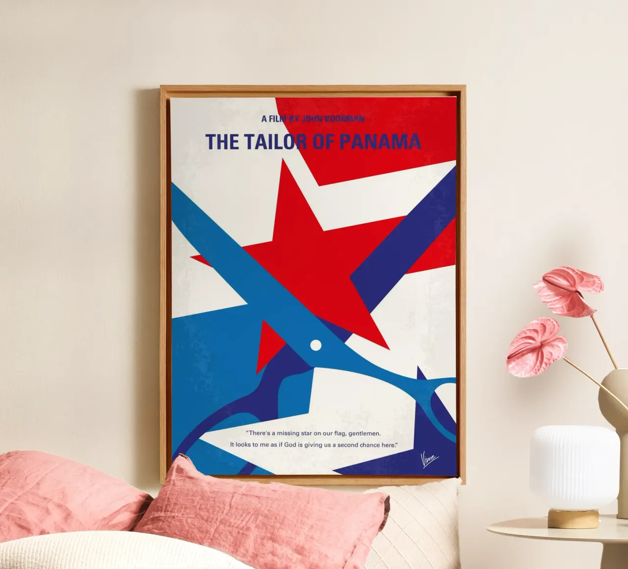 No923 My The Tailor of Panama minimal movie poster tela con Cornice a cassetta da Chungkong