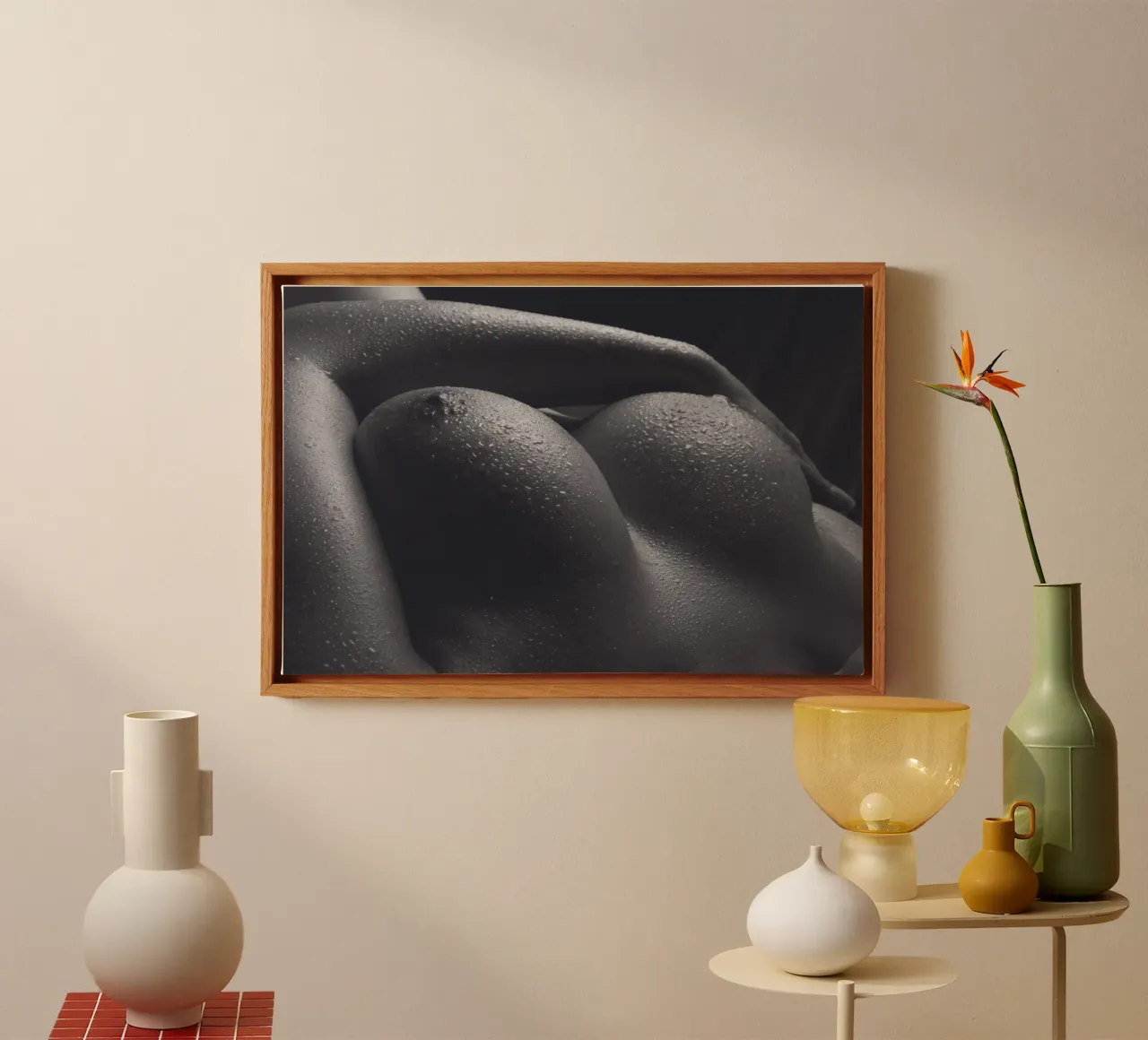Breasts with Water canvas by Dave Hare Photography