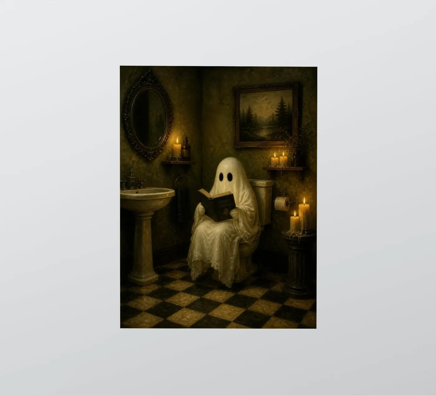 Bathroom Ghost sticker van Dayitakshara