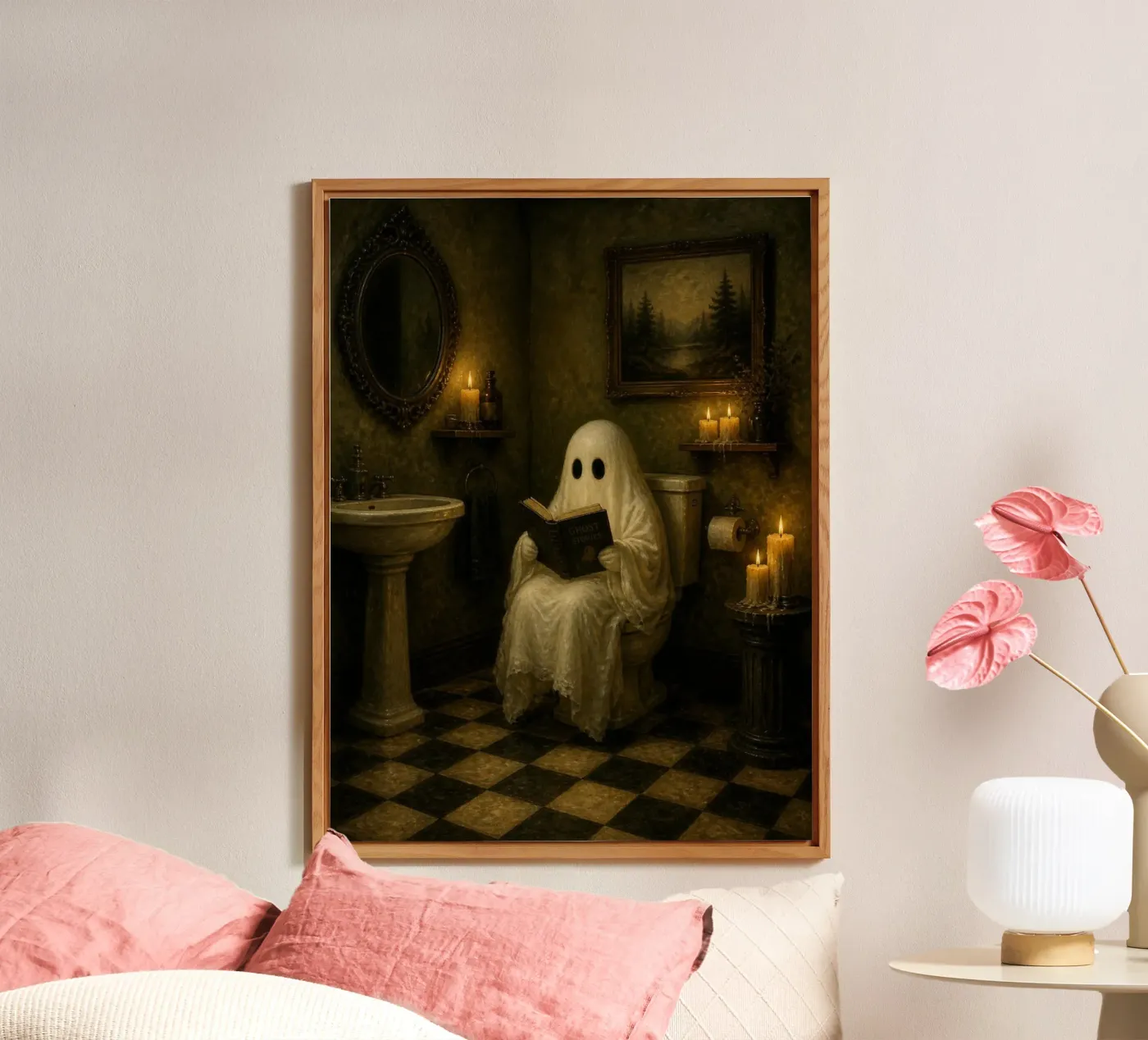 Bathroom Ghost pannello forex da Dayitakshara