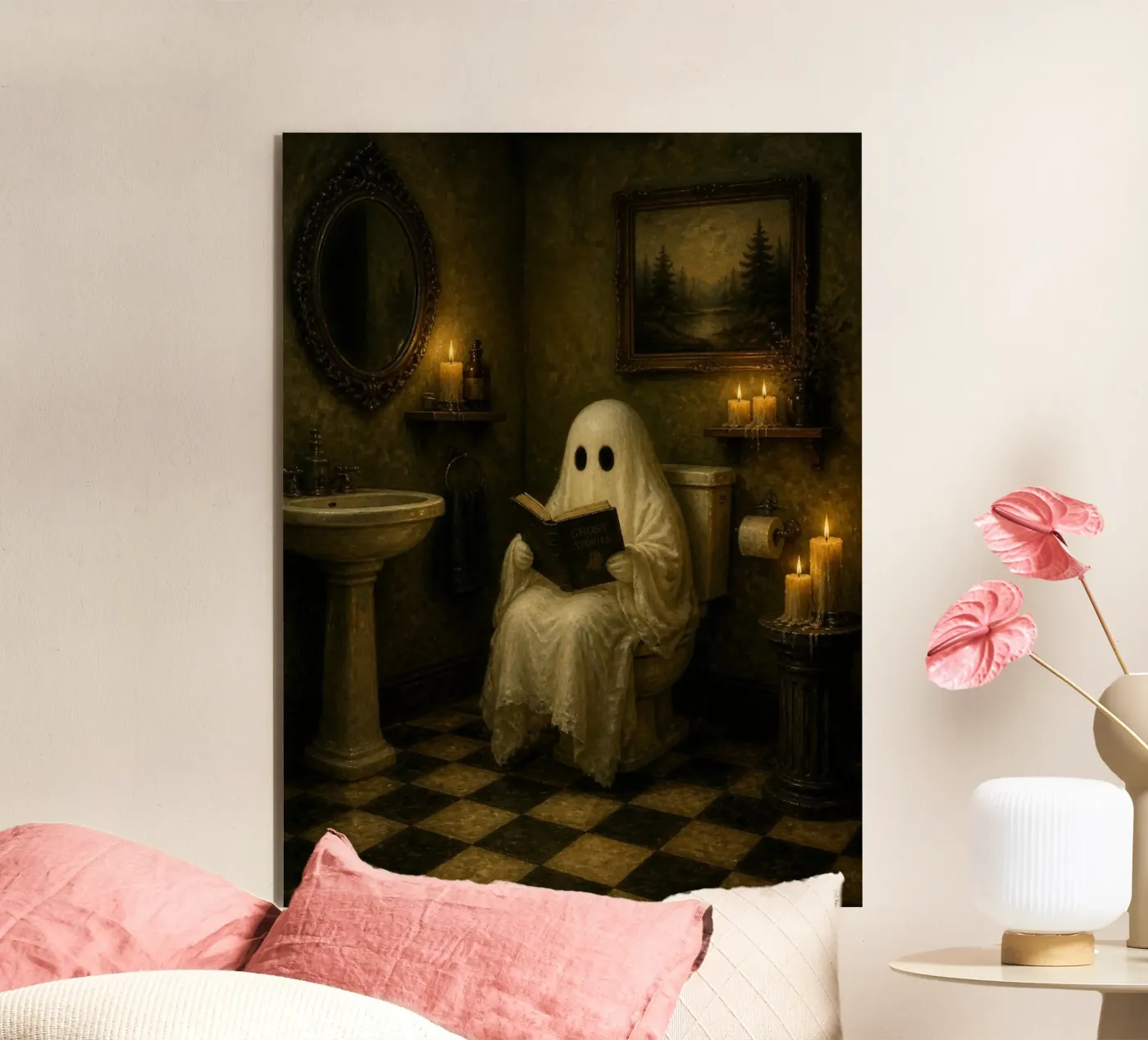 Bathroom Ghost pannello forex da Dayitakshara
