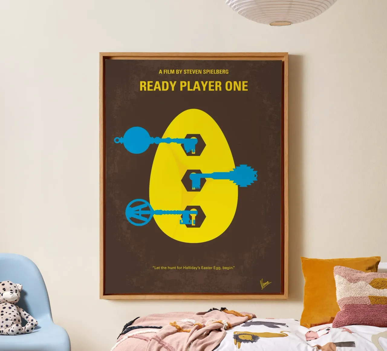 No929 My Ready Player One minimal movie poster tela da Chungkong