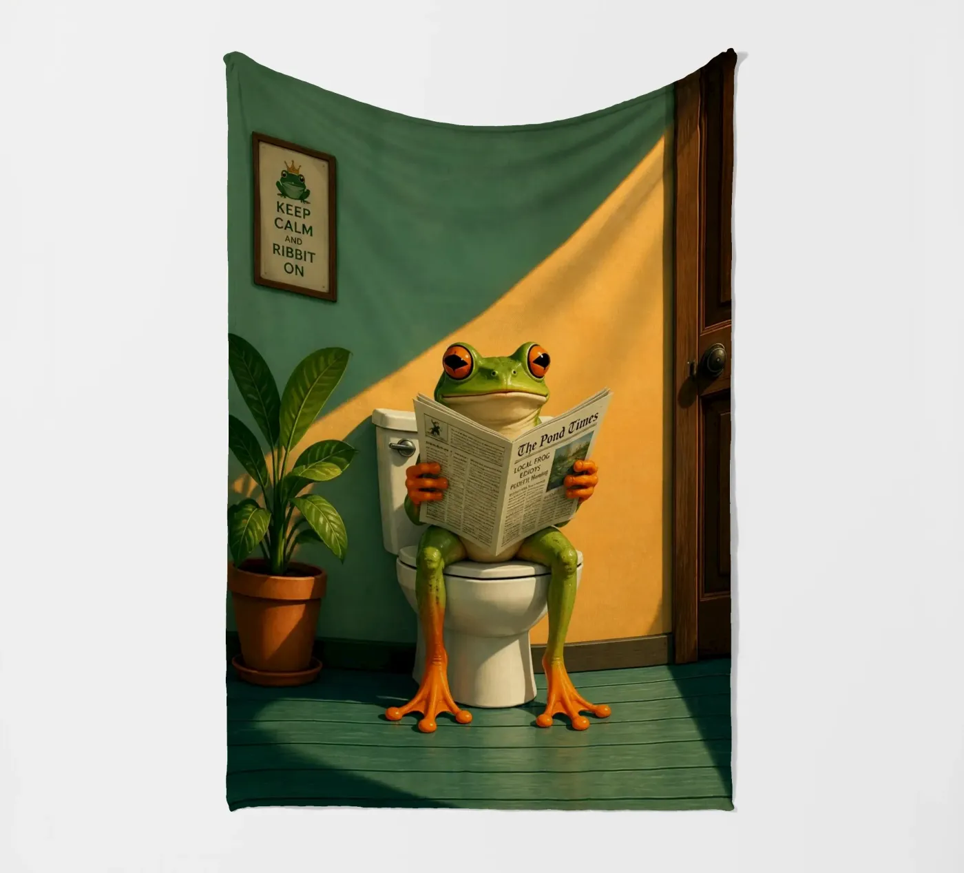 Reading Frog Fleecedecke von Dayitakshara