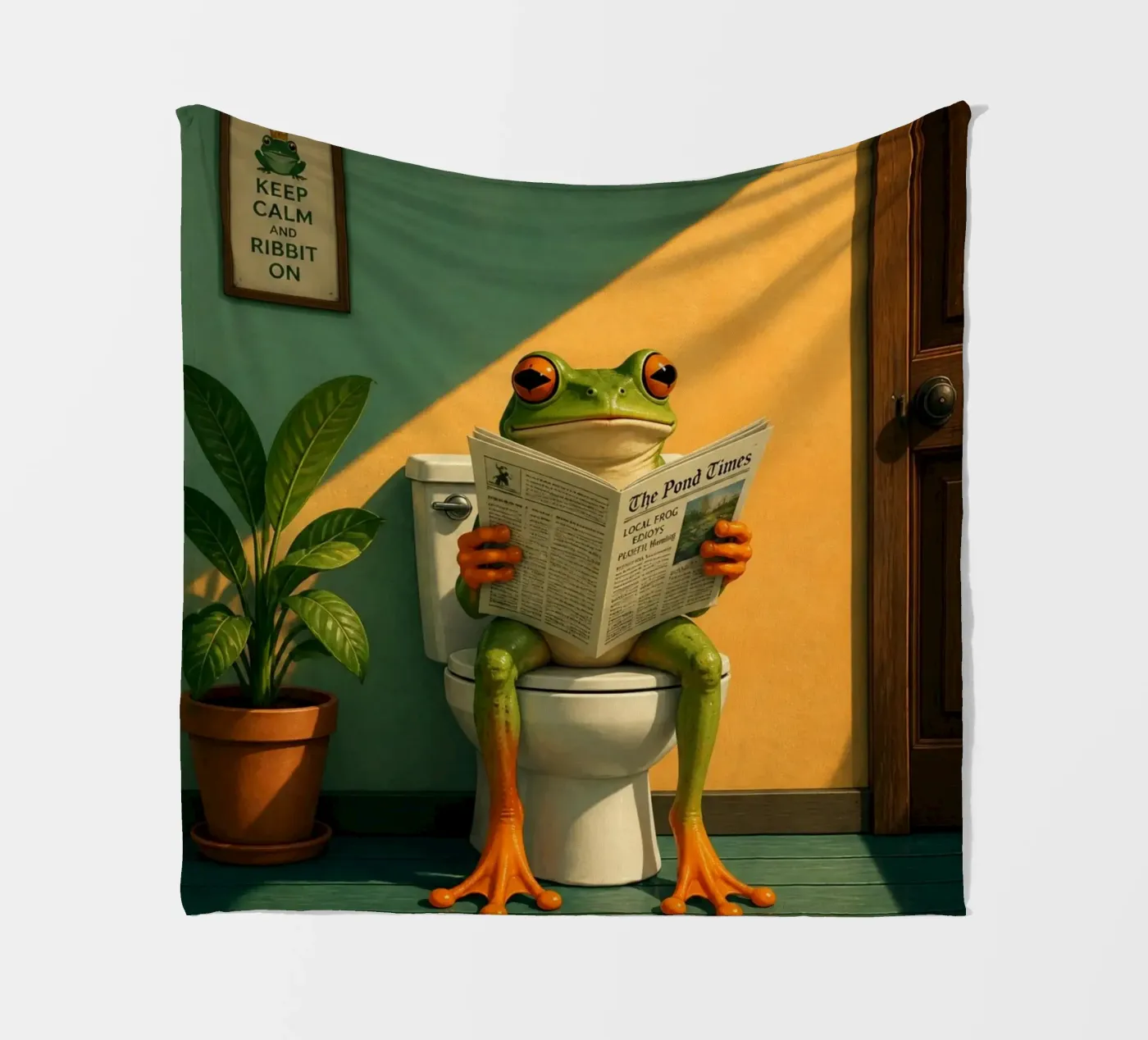 Reading Frog Fleecedecke von Dayitakshara