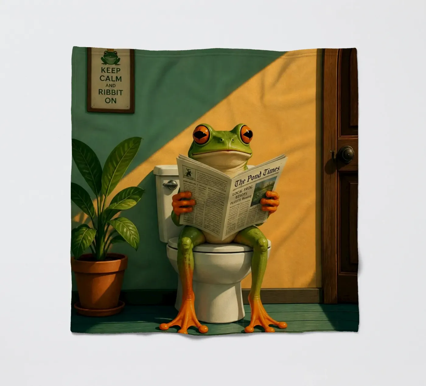 Reading Frog Fleecedecke von Dayitakshara