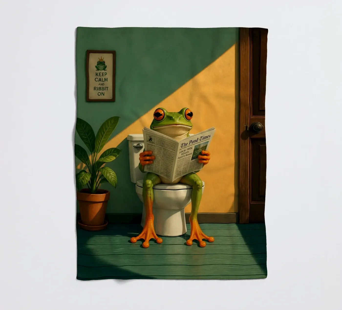 Reading Frog Fleecedecke von Dayitakshara