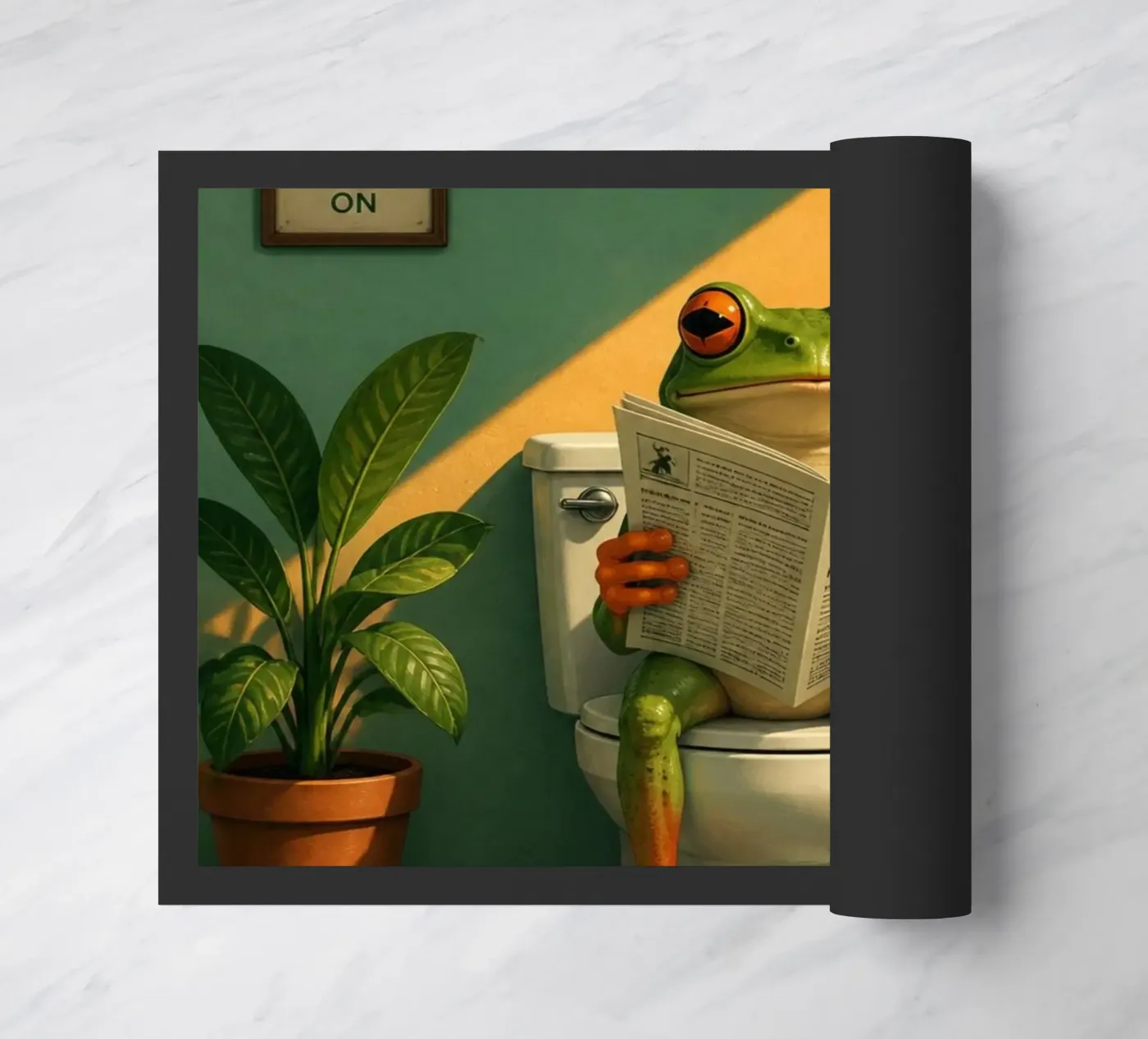 Reading Frog Fußmatte von Dayitakshara