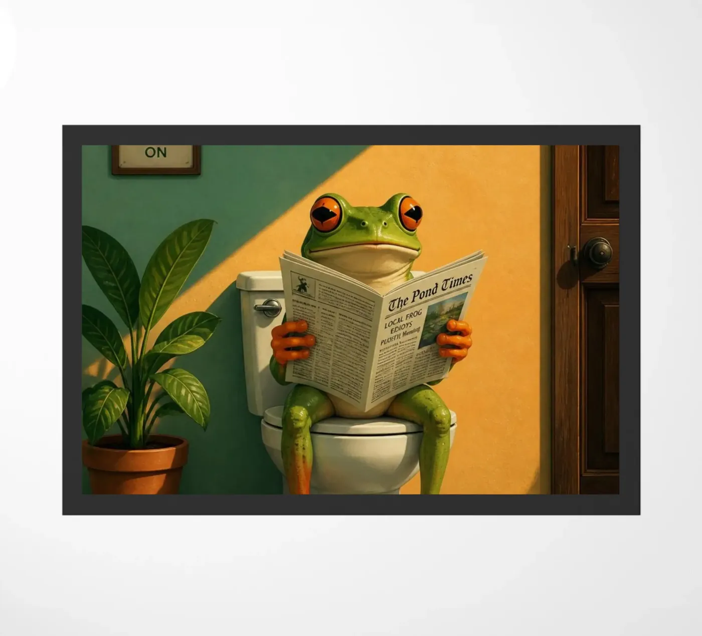 Reading Frog Fußmatte von Dayitakshara