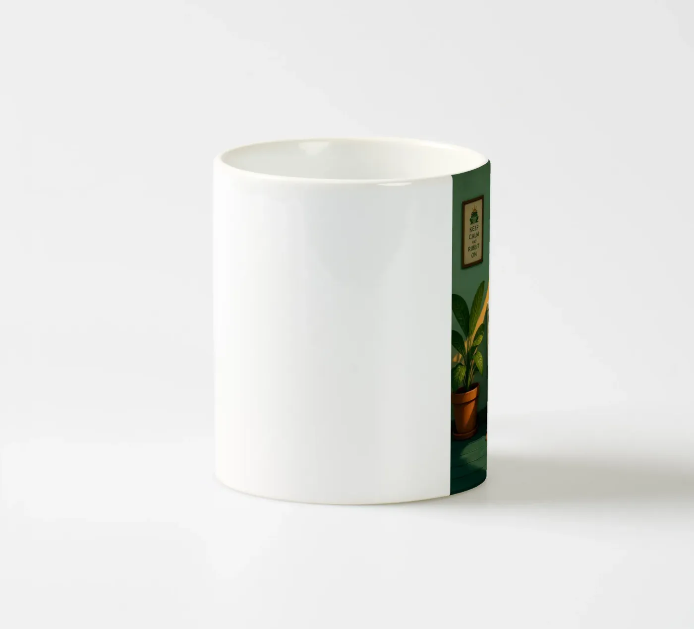 Reading Frog ceramic mug by Dayitakshara