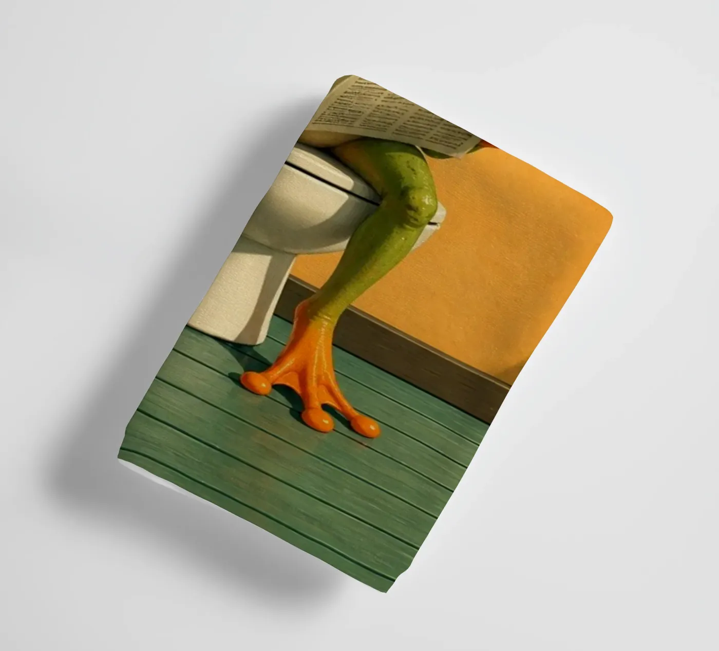 Reading Frog towel by Dayitakshara