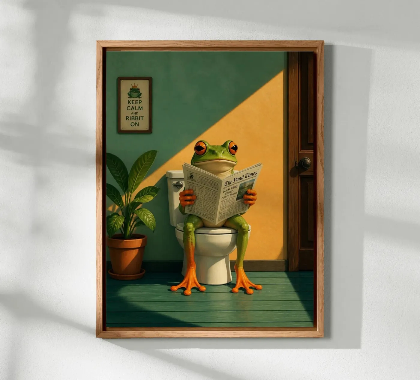Reading Frog alluminio dibond da Dayitakshara