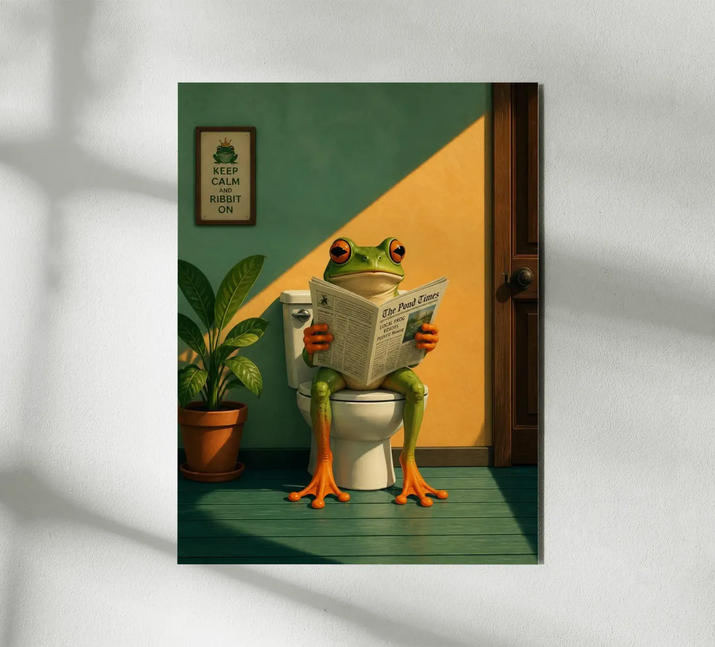 Reading Frog alluminio dibond da Dayitakshara
